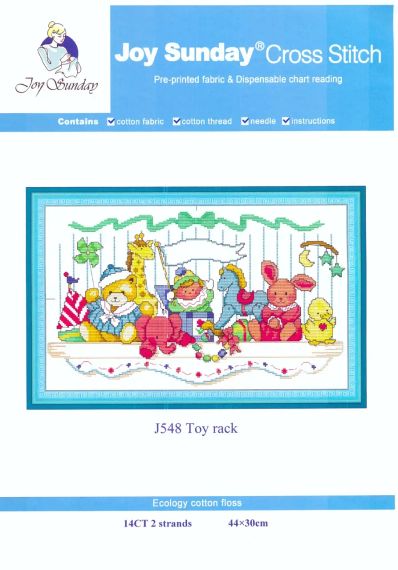 Набір для вишивання за нанесеною на канву схемою   "Toy rack". AIDA 14CT printed 44*30 см | Зображення 1