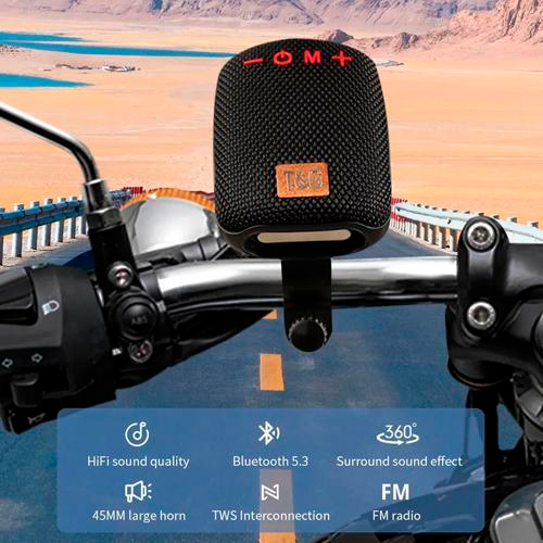 Бездротовий Bluetooth-динамік для велосипеда TG392 з радіо та гучним зв'язком, IPX5, чорний | Зображення 4