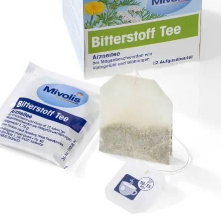 Чай Mivolis Bitterstoff Tee – натуральний трав’яний чай для підтримки травлення, 12 пакетиків | Зображення 1