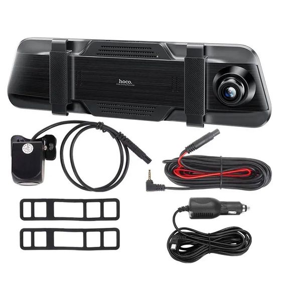 Відеореєстратор Hoco DI36 Dual Camera with Digital display Black | Зображення 4