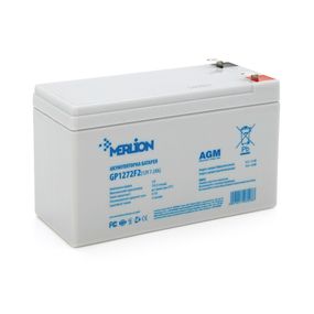 Аккумуляторная батарея MERLION AGM GP1272F2B 12 V 7,2 Ah ( 150 x 65 x 95 (100) White Q10