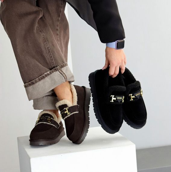 Модні теплі уггі автоледі натуральна замша колір Шоколад | Зображення 9