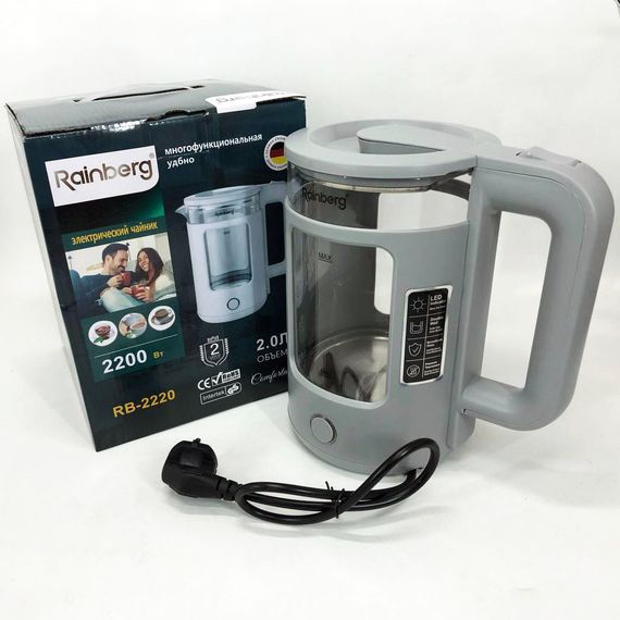 Электрочайники с подсветкой Rainberg RB-2220 | Электронный чайник  | VW-379 Чайник дисковый | Зображення 5