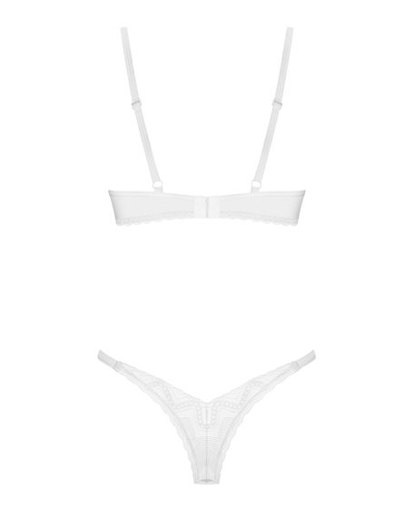 Комплект Obsessive Alissium 2-pcs set, XS/S, кружево, лиф с мягкой чашкой, трусики танга | Зображення 6