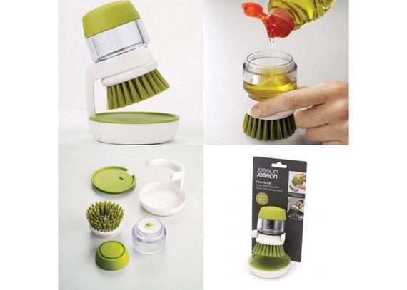 Щітка для миття посуду з дозатором для миючого засобу Soap Brush | Зображення 4