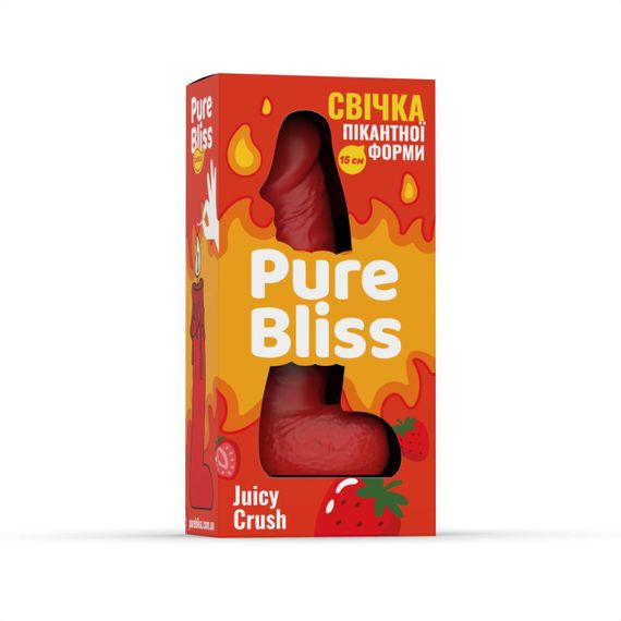 Ароматное свеча пикантной формы Pure Bliss Red Juicy Crush (Ягодный взрыв) 15 см Sex Aura | Зображення 5