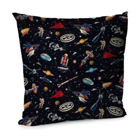 Подушка диванная с бархата Космос 45x45 см (45BP_UNI003)