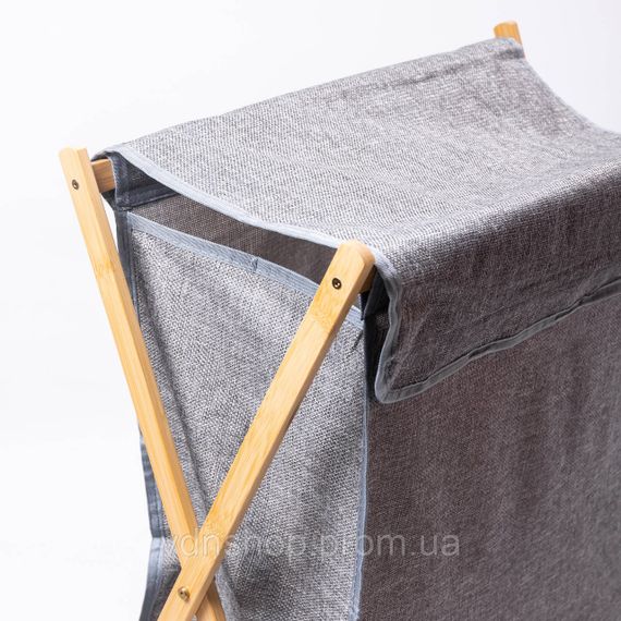 Корзина для белья на подставке 52×30×60 (см) мягкая Серый HP-41-17 | Зображення 3