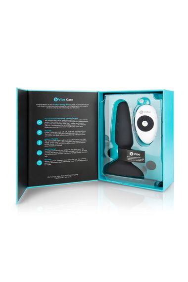 Анальная пробка с вибрацией и пультом управления B-VIBE RIMMING PLUG 2, черная Sex Aura | Зображення 8
