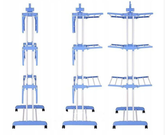 Многоярусная сушилка для белья, вещей, одежды Garment rack with wheels складная | Зображення 3