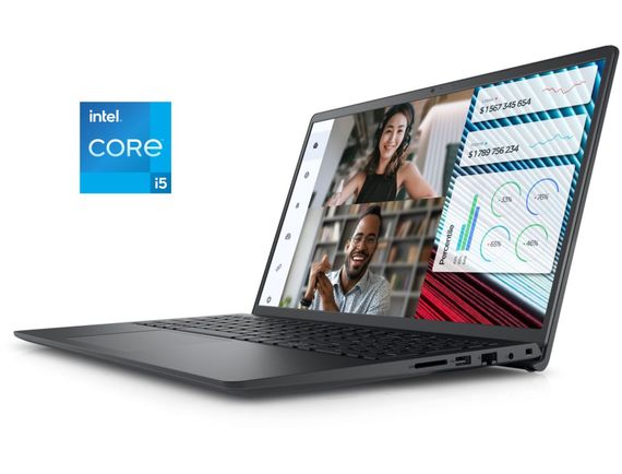 Ультрабук Б-класс Dell Vostro 3520 / 15.6" (1920x1080) IPS / Intel Core i5-1235U (10 (12) ядер по 3.3 - 4.4 GHz) / 16 GB DDR4 / 512 GB SSD M.2 / Intel Iris Xe Graphics / WebCam / Win 11 Pro б/у