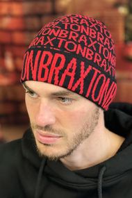 Мужская  шапка «Braxton» (5160) черный + красный