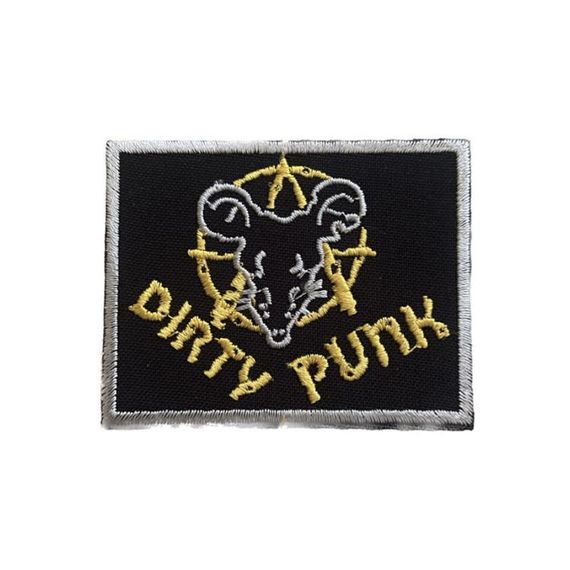 Нашивка на одежду (термо) Dirty Punk 75*60 мм Чорний