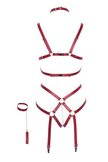 Портупея Bad Kitty Bondage Body 2493225 Красная S/M | Зображення 2