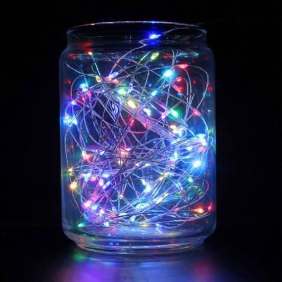 Гірлянда 50LED 5м на батареях + USB Мультиколор