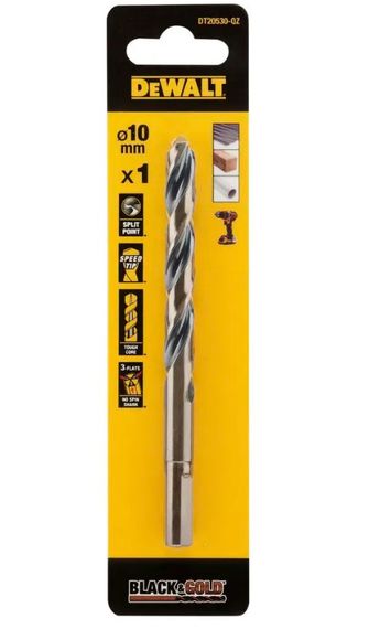 Свердло по металу DeWalt BLACK & GOLD HSS-G 10 мм (DT20530)