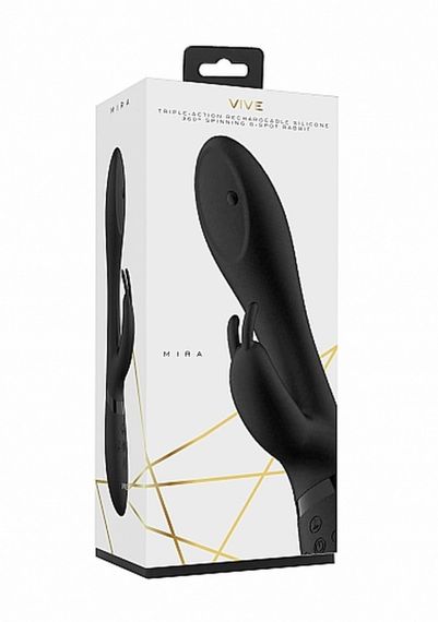 Силіконовий вібратор-кролик Mira - Spinning G-spot Rabbit з ротацією та стимуляцією точки G Sex Aura | Зображення 2