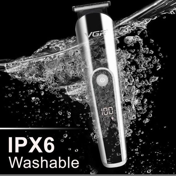 Бездротова машинка для стрижки волосся VGR V-107 тример для бороди та вусів зі змінними насадками | Зображення 3