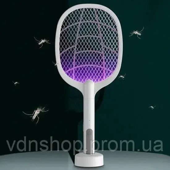 Електрична мухобійка-пастка ELITE LUX EL-2062 (KLZ918) з УФ-лампою і USB-портом для зарядки Біла