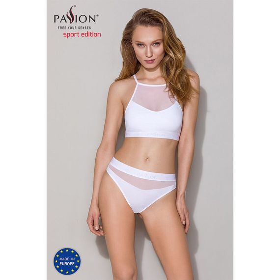 Спортивний топ з прозорою вставкою Passion PS006 TOP L, white | Зображення 2