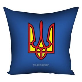 Подушка габардинова з принтом Super Ukraine 30x30 (3P_UKR043)