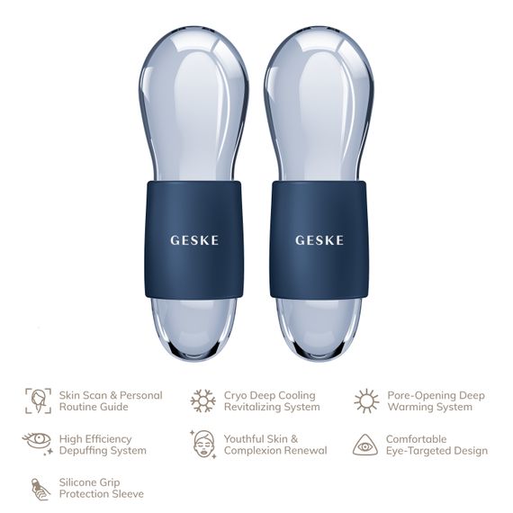 Подвійний масажер для очей GESKE Cool&Warm Duo Eye Massager 7в1 midnight | Зображення 1