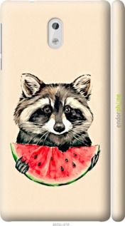 Чохол на Nokia 3 Єнотик з кавуном "4605m-818-2448"