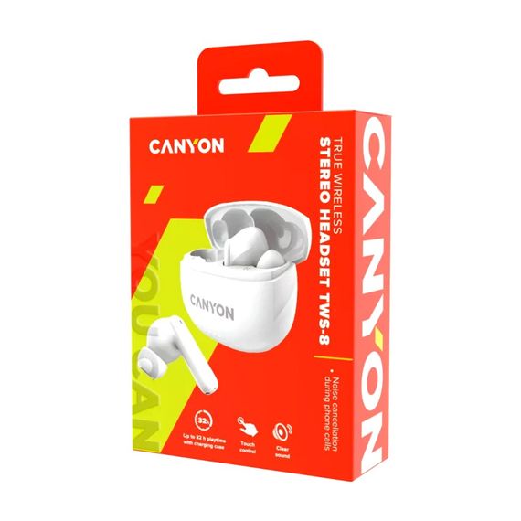 Навушники Canyon TWS-8 White (CNS-TWS8W) | Зображення 4