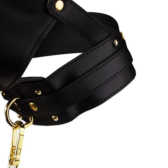 Маска-збруя для орального сексу з повідцем LOCKINK SEVANDA Blowjob Head Muzzle with Leash | Зображення 3