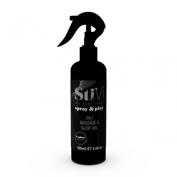 Лубрикант та масажний гель HOT StiVi Spray&Play 2в1, 100 мл | Зображення 1