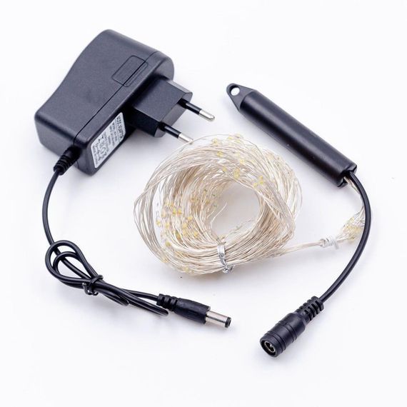 Гірлянда Кінський хвіст від мережі, 2м, 10 ниток, 200 LED, RGB / Світлодіодна новорічна гірлянда на ялинку | Зображення 2