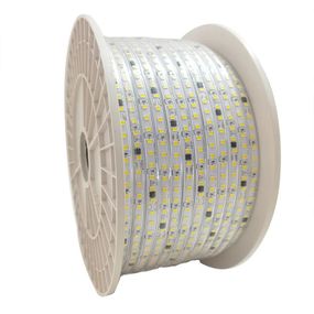 Світлодіодна LED стрічка PROLUM™ 220V; 2835\120; IP67; 8 ММ; Series "S", Білий (5500-6000К)