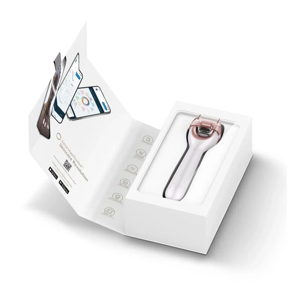 Електронний ролер для обличчя з мікроголками GESKE MicroNeedle Face Roller 9в1 gray, Бронзовий | Зображення 8