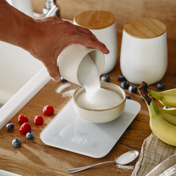 Ваги кухонні електронні Adler AD 3181 сірі до 10 кг зі скляною платформою | Зображення 5