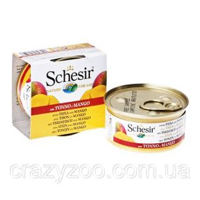 Консерва для дорослих котів Schesir Cat тунець та манго 75 г 613547
