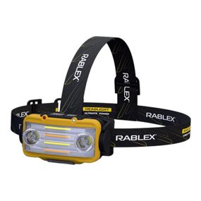 Ліхтар налобний Rablex RB977 з акумулятором та сенсором (жовтий/білий/червоний, 3×T6 + 4×COB)