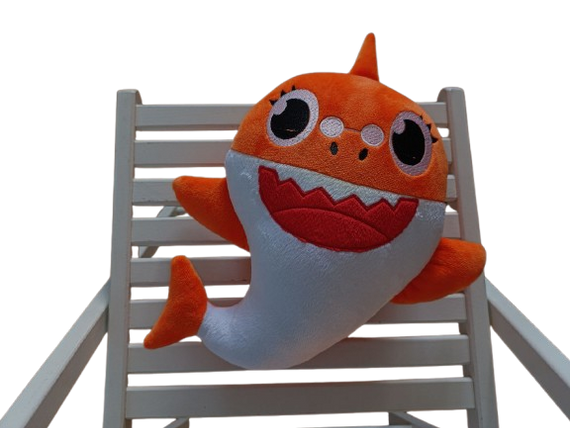 Плюшева іграшка бабуся акула помаранчевий подарунок для дитини 40см BABY SHARK 02241 | Зображення 1