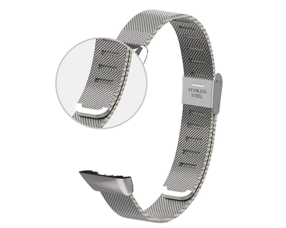 Миланский металлический ремешок Mijobs для фитнес браслета Huawei Honor Band 6 - Silver | Зображення 2
