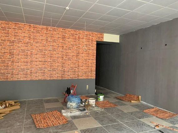 3D панель самоклеящаяся 70*77*0,5 см Шпалери під цеглу Самоклейка 3Д Цегла Катеринославський Рудий | Зображення 3