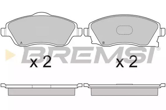 Колодки передні гальмівні Combo 01-04/Corsa 01- (TRW) з датчиком зносу, Bremsi (BP3000) | Зображення 2