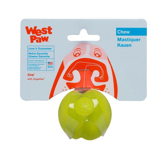 Іграшка для собак West Paw Jive Dog Ball зелена, 5 см | Зображення 1