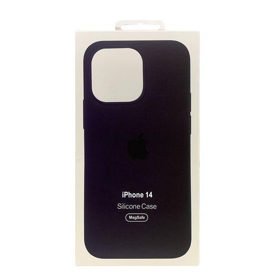 Чехол накладка Silicone Case Full with Magsafe для Apple iPhone 14- Midnight | Зображення 2