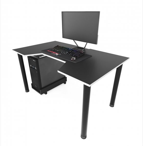 Стол компьютерный ZEUS GAMER-3 черныйбелый | Зображення 4