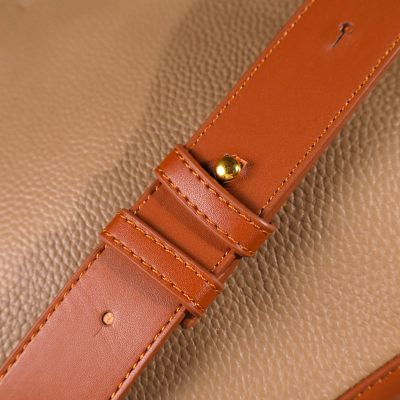 Сумка Vintage Напівкругла крос-боді з натуральної шкіри Бежева (22092) | Зображення 2