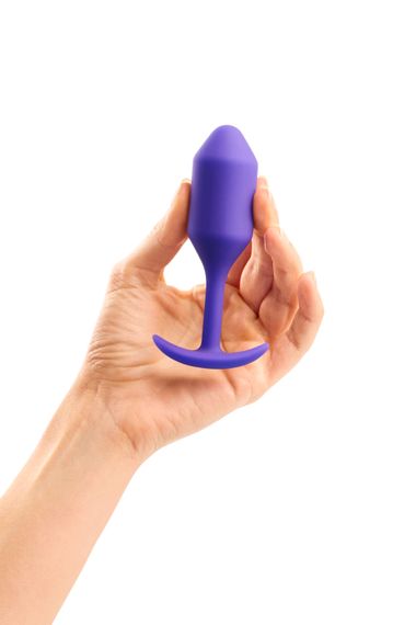 Анальна пробка з кульками, що обтяжують, і зміщеним центром тяжіння B-Vibe Snug Plug 2 | Зображення 3