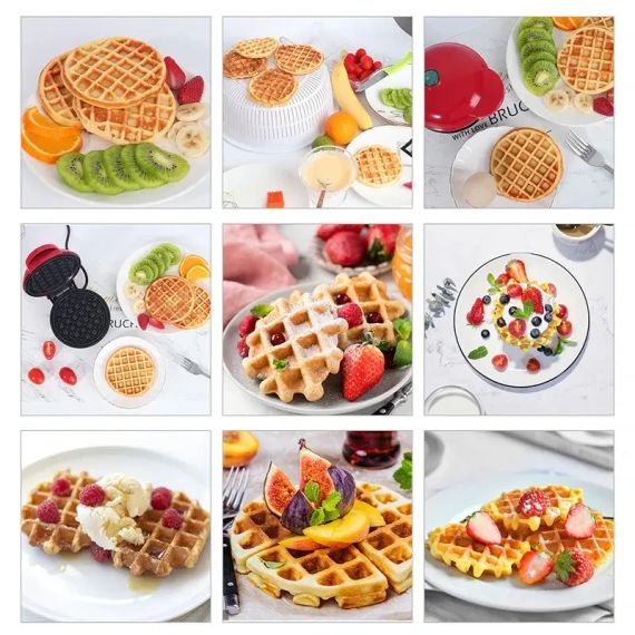 Вафельница мини для бельгийских вафель Mini Waffle Maker | Зображення 4