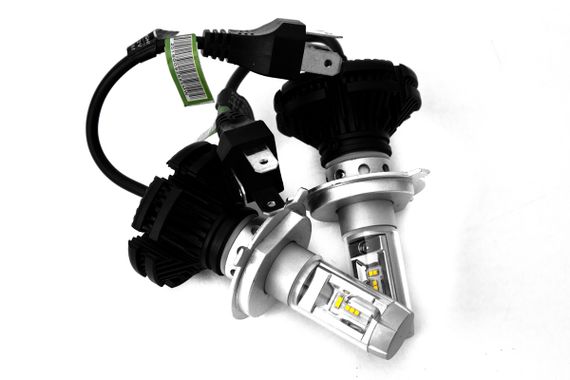Комплект світлодіодних ламп AllLight X3 H4 50W 6000K 6000lm з радіатором та світлофільтрами (3000K/8000K) 12-24V | Зображення 3