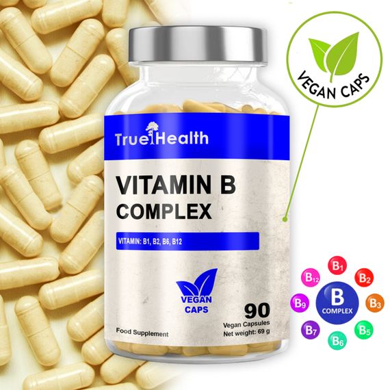 Комплекс витаминов группы В True Health Vitamin B Complex 90 vegan caps | Зображення 1