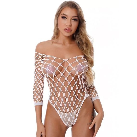 Боді-Сітка (світиться в темряві) Babydoll 44 Білий ygw494 | Зображення 3