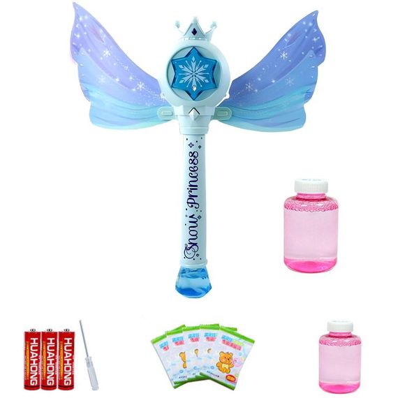 Пистолет с мыльными пузырями SHT 8603 Snow Princess + bottle 130ml Blue | Зображення 1